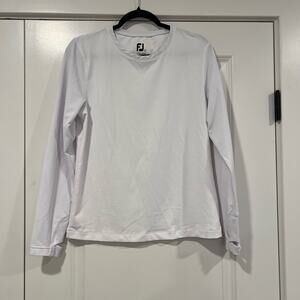 Footjoy Golf Women's Longsleeve‎ Athleticwear Top White Size Large